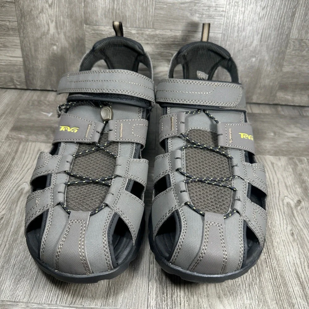 Teva Omnium Fisherman Sandals Mens 13 Grey Hiking Water Outdoor Rugged NEW